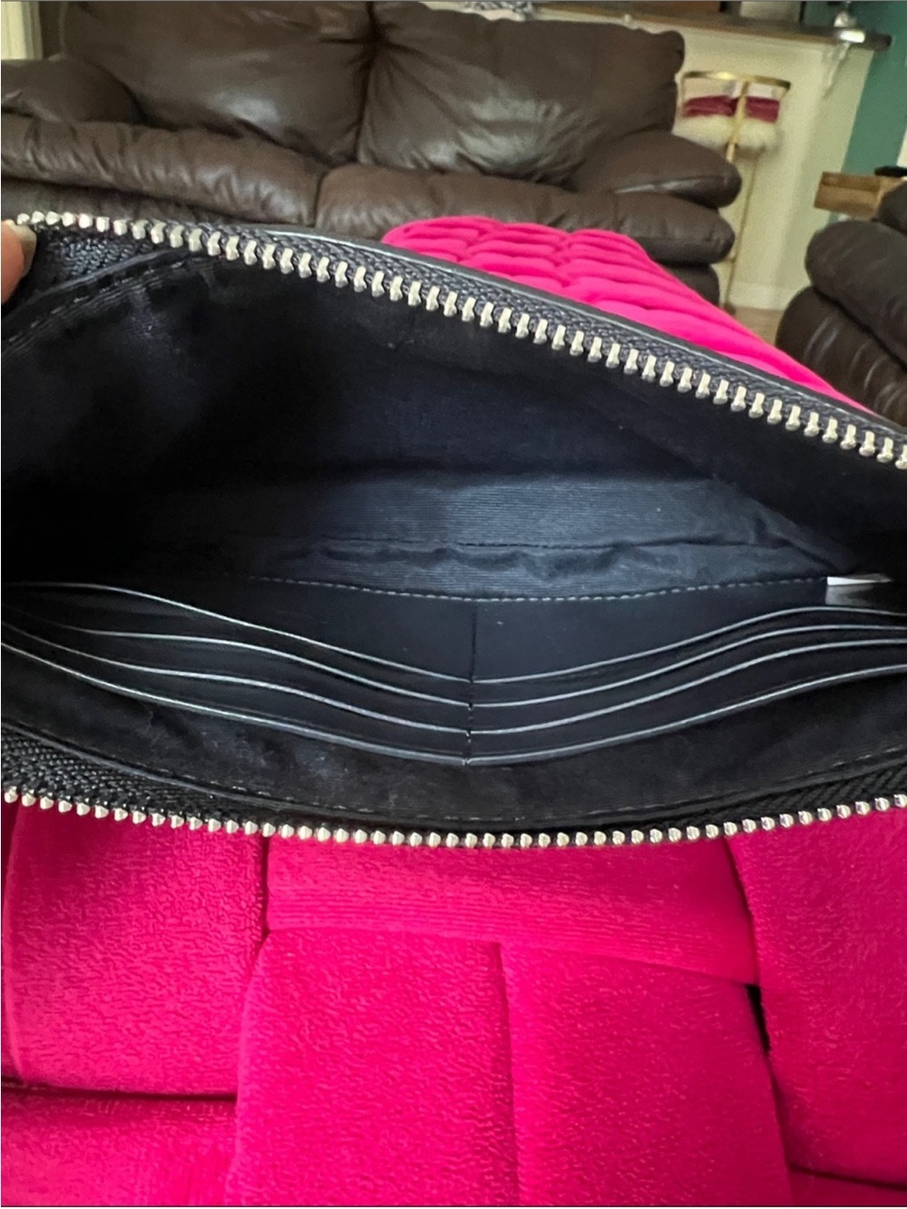 Coach Plaid Large Zip Wristlet Clutch - Picture 13 of 14